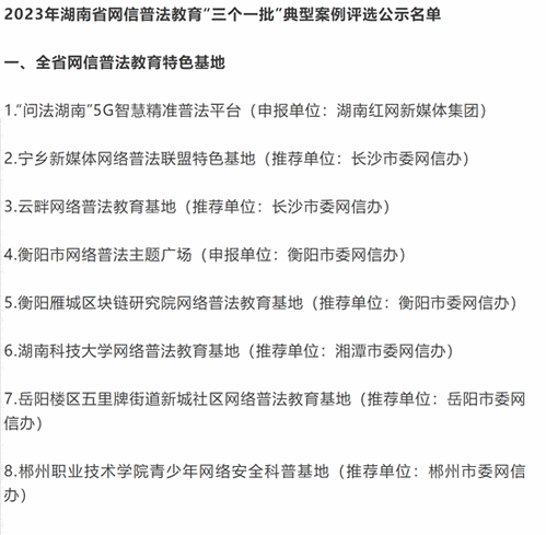 郴州职院青少年网络安全科普基地入选全省网信普法教育特色基地